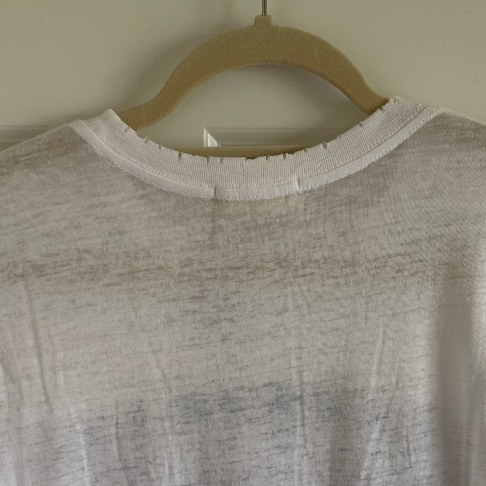NWOT Refined Canvas American Cowboy Graphic Tee - White with Red & Blue Print - Picture 8 of 9